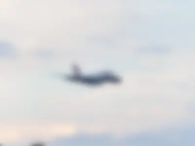 British Airways Airbus A380-841 (registration number G-XLEB) approaching to the runway 22L