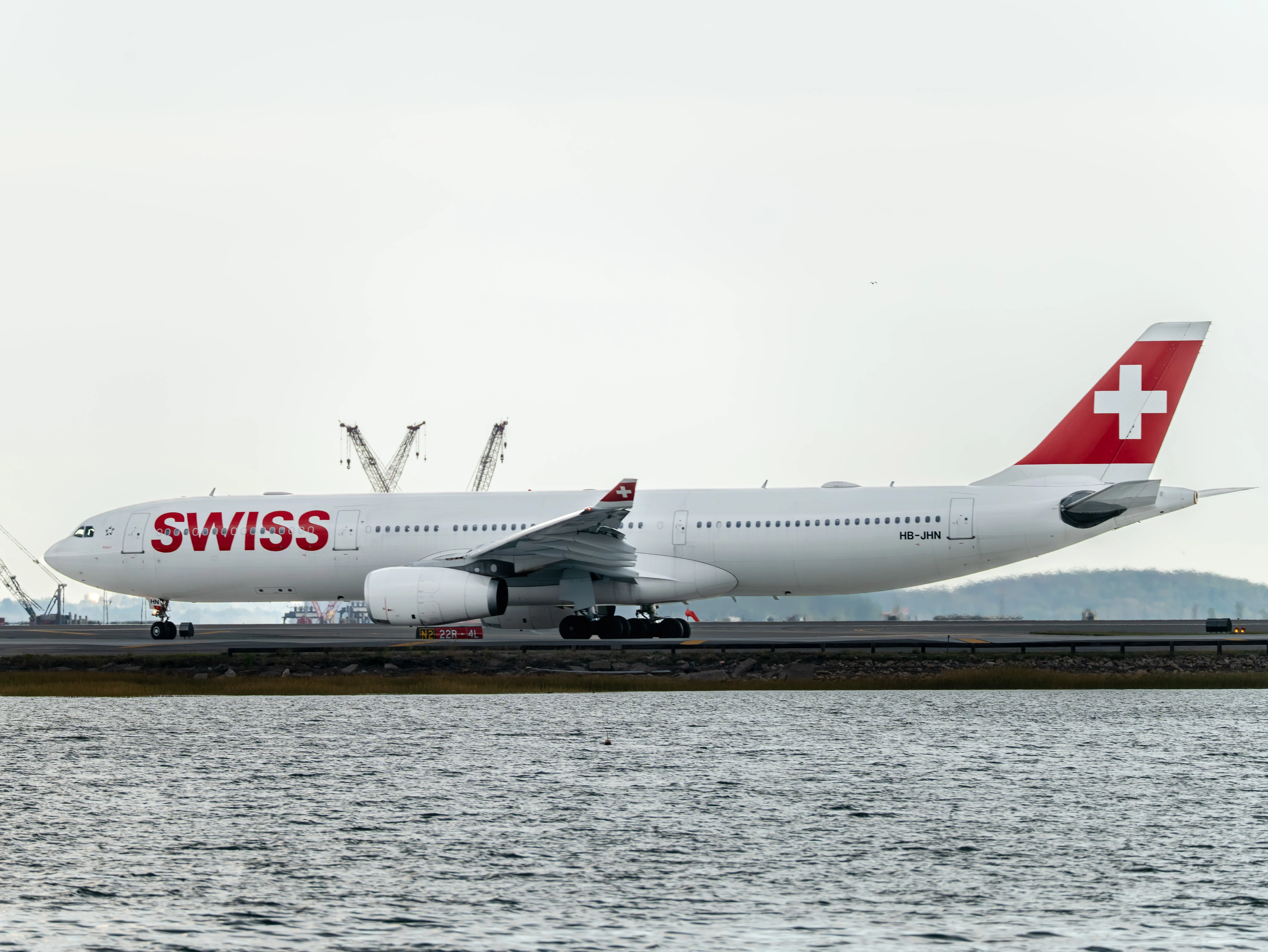 Swiss International Air Lines Airbus A330-343 (registration number HB-JHN) taxiing
