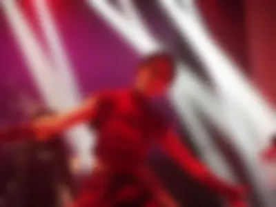 Dancing at the New Year Performance of No.2 High School of East China Normal University