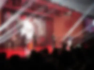 Band Vortex singing at the New Year Performance of No.2 High School of East China Normal University